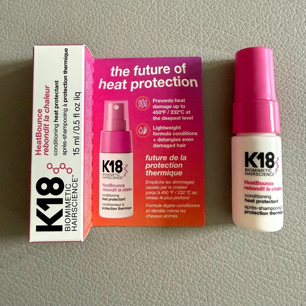 K18 Biomimetic Hairscience  HeatBounce™ Leave-In Conditioner Heat Protectant NEW
